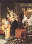 Alma-Tadema, Sir Lawrence A Sculpture Gallery in Rome at the Time of Augustus (mk23) oil painting on canvas